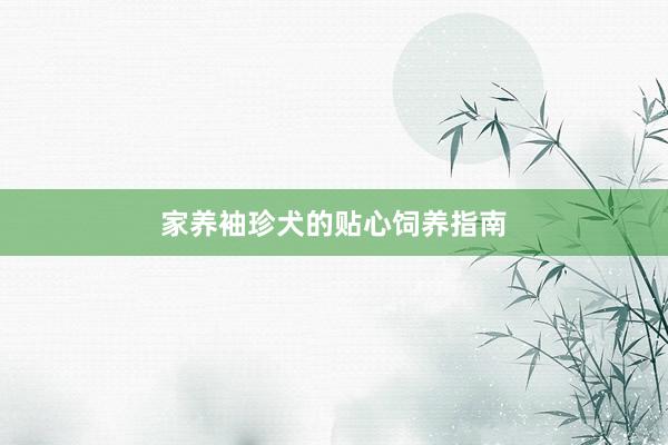 家养袖珍犬的贴心饲养指南